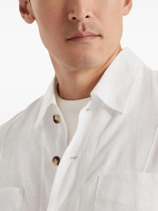  브루넬로 쿠치넬리 긴팔 셔츠 MM6840648C001 White - BRUNELLO CUCINELLI