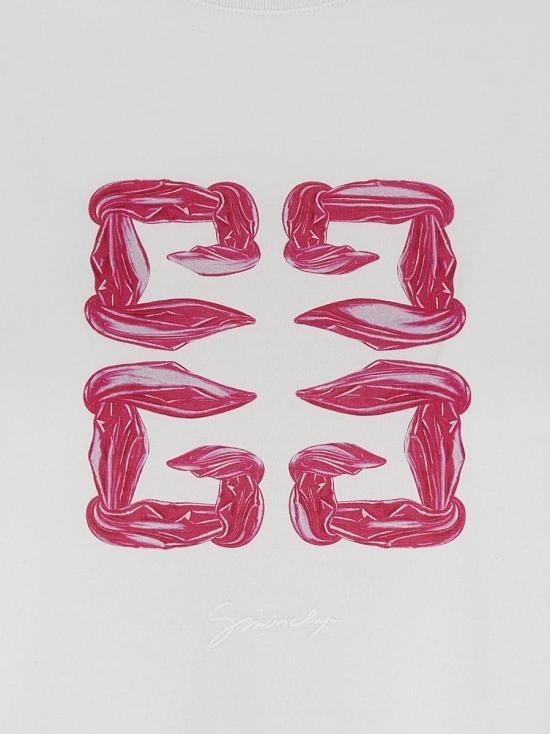  지방시 반팔 티셔츠 BW70ASP728100 WHITE - GIVENCHY