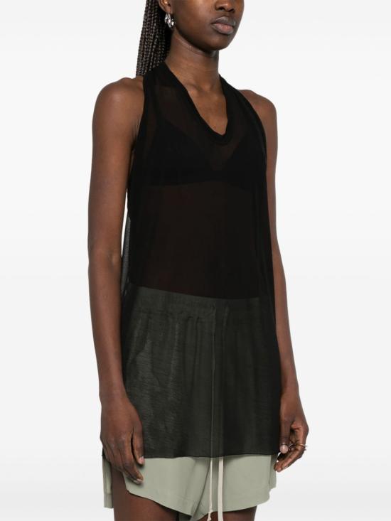 25SS 릭 오웬스 민소매 티셔츠 RP01E7108 JCR09 Black - RICK OWENS