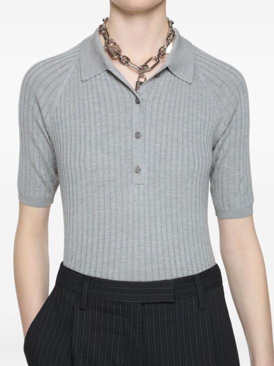 25SS 아크네 스튜디오 폴로 티셔츠 A60575 902 Grey - ACNE STUDIOS