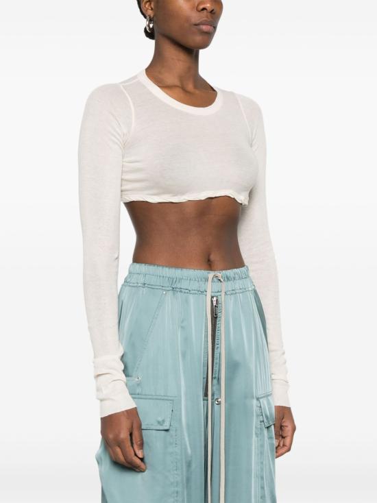 25SS 릭 오웬스 반팔 티셔츠 RP01E7220 UC21 Cream - RICK OWENS