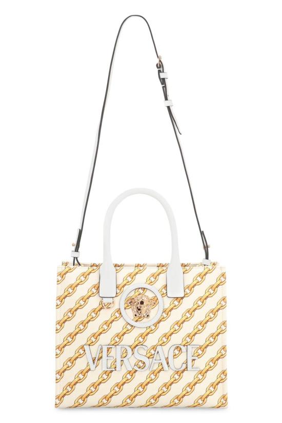 25SS 베르사체 La Medusa 라 메두사 캔버스 토트백  10058611A13568 5W73V Green - VERSACE