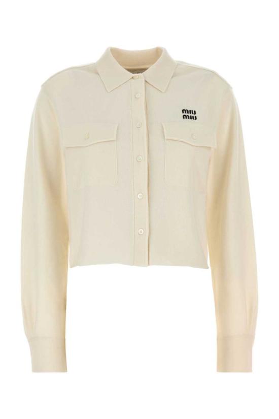 25SS 미우미우 가디건 MMF945SOOO16OG F0009 WHITE