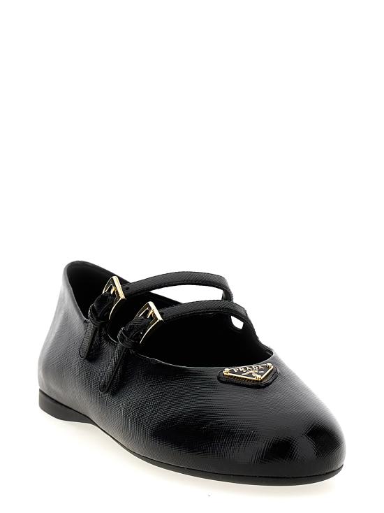 25SS 프라다 플랫 슈즈 1F794NF0053A9SF0002 BLACK DOM - PRADA