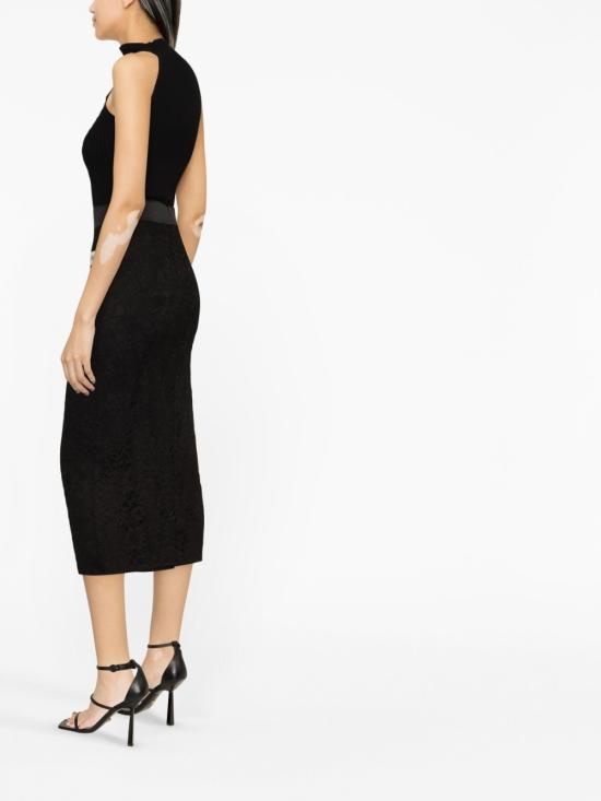  돌체앤가바나 미디 스커트 F4CNWT FLRFFN0000 Black - DOLCE & GABBANA