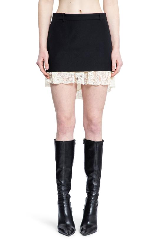  발렌시아가 숏 스커트 831246TMT321000 Black White - BALENCIAGA