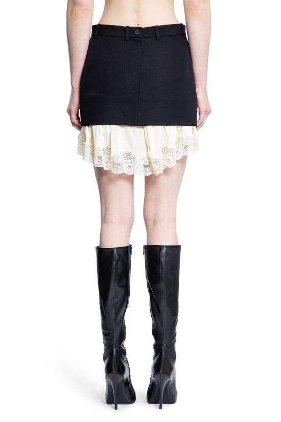  발렌시아가 숏 스커트 831246TMT321000 Black White - BALENCIAGA