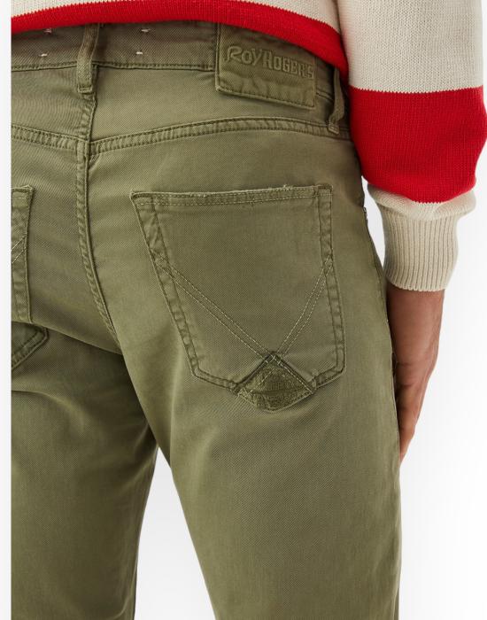  로이로져스 스트레이트 팬츠 RRU089P0370127 C0085 verde militare - ROY ROGER'S