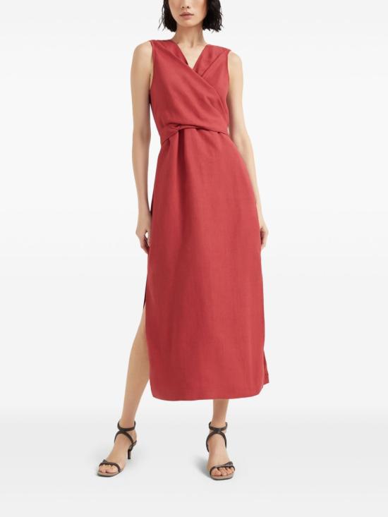 25SS 브루넬로 쿠치넬리 롱 원피스 MH126ABF34 C7901 Red - BRUNELLO CUCINELLI