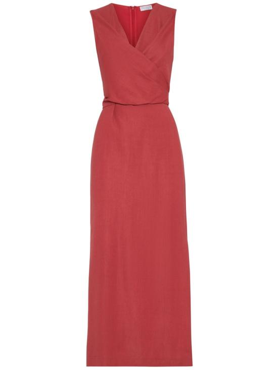 25SS 브루넬로 쿠치넬리 롱 원피스 MH126ABF34 C7901 Red