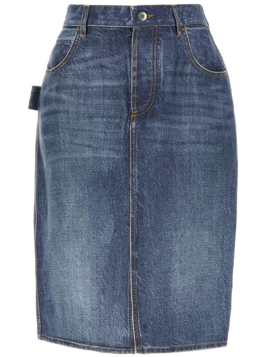  보테가베네타 미디 스커트 737211 V30K03399 Blue