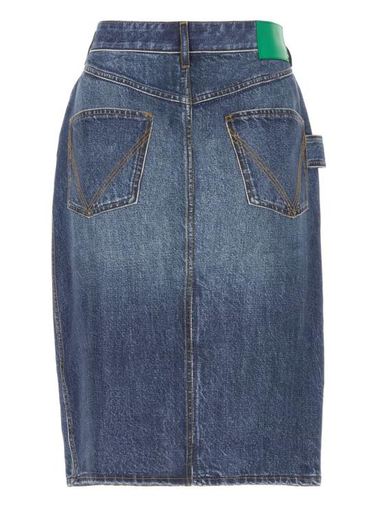  보테가베네타 미디 스커트 737211 V30K03399 Blue - BOTTEGA VENETA