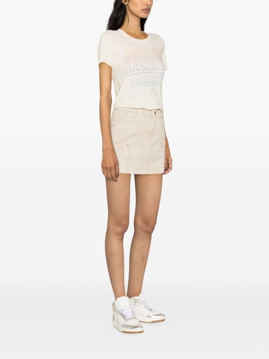  이자벨마랑에뚜왈 반팔 티셔츠 TS0148FA B1N09E ZILIANI23EC Beige - ISABEL MARANT ETOILE