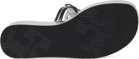  토리버치 뮬/슬리퍼 밀러 메탈릭 레더 웨지  실버 - TORY BURCH