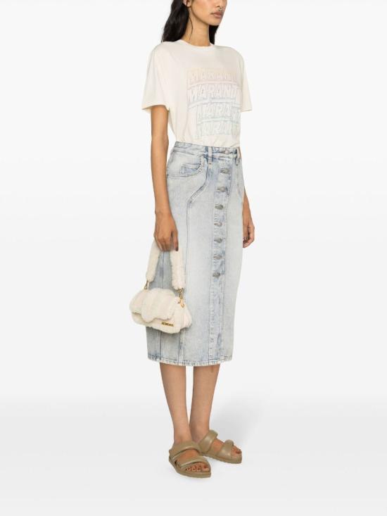  이자벨마랑에뚜왈 반팔 티셔츠 TS0147FA B1N09E ZOELINE23EC Beige - ISABEL MARANT ETOILE