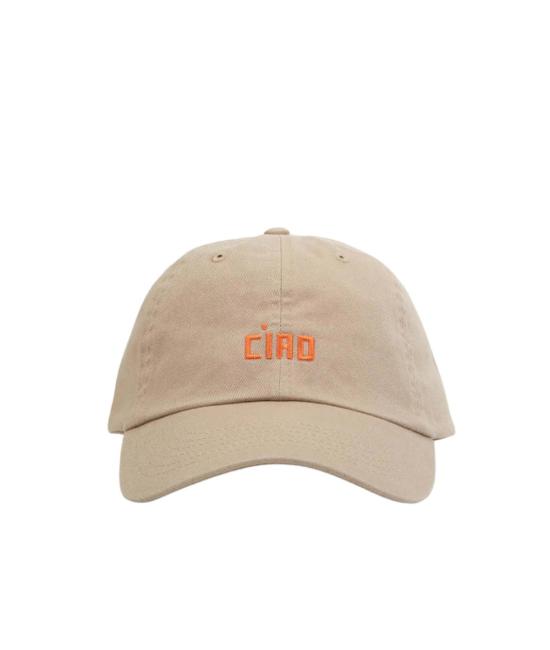  클레어 브이 볼캡 Clare V. 야구  카키색, 퇴색된 귤 자수 쁘띠 차오