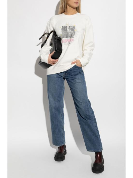 25SS 가니 긴팔 티셔츠 T4163 135 Beige - GANNI