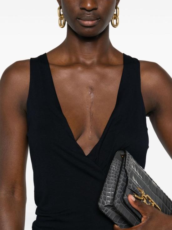  생로랑 미디 원피스 776444 Y3I394140 Blue - SAINT LAURENT