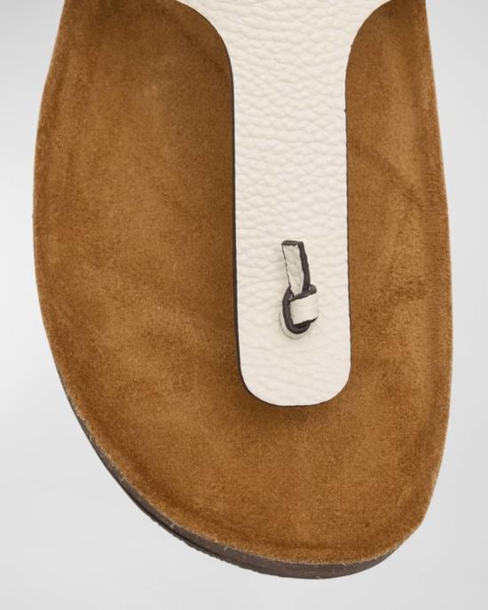  토리버치 뮬/슬리퍼 멜로우 크록 엠보싱 통  블랑/라이트 오크 - TORY BURCH