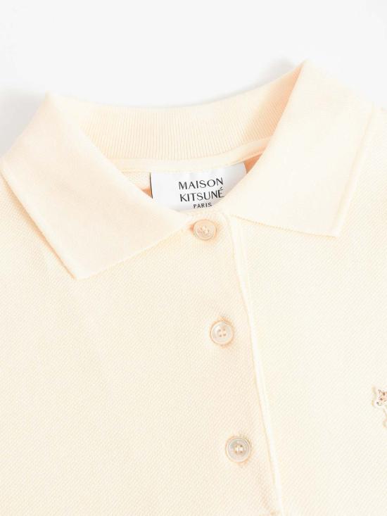  메종키츠네 폴로 티셔츠 메종 키츠네 베이비 폭스 패치 레귤러 폴로 마블 0134 - MAISON KITSUNE