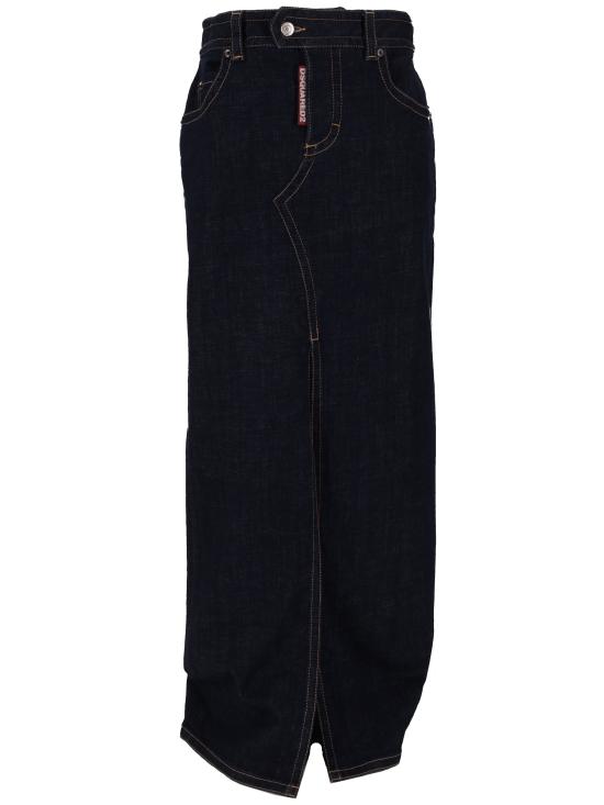 25SS 디스퀘어드2 롱 스커트 S75MA0988S30664 470 NAVY BLUE