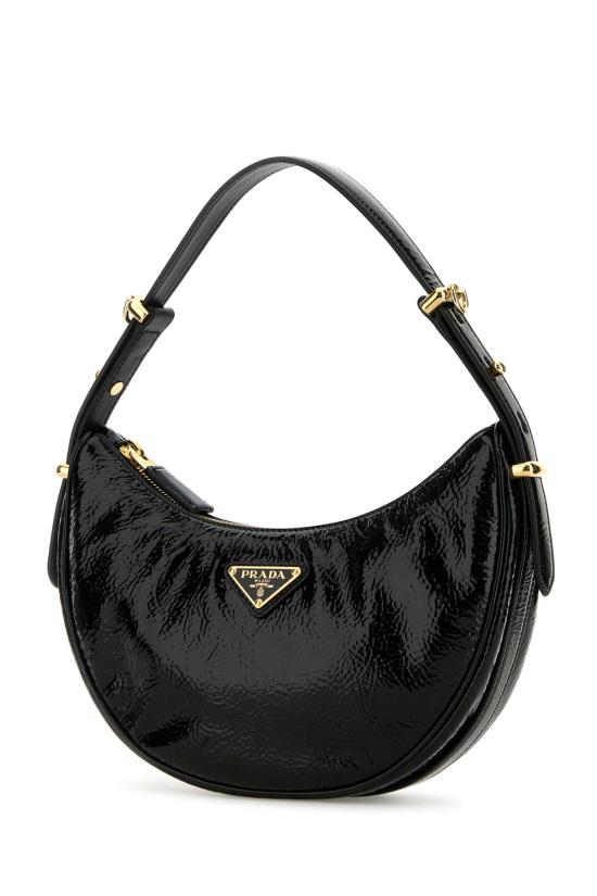 25SS 프라다 아르케 나플락 페이턴트 레더 숄더백 1BC1942DNT F0002 Black - PRADA