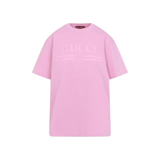 25SS 구찌 프린트 반팔 티셔츠 788093 XJG5R 5967 SMOOTH PINK PINK PURPLE