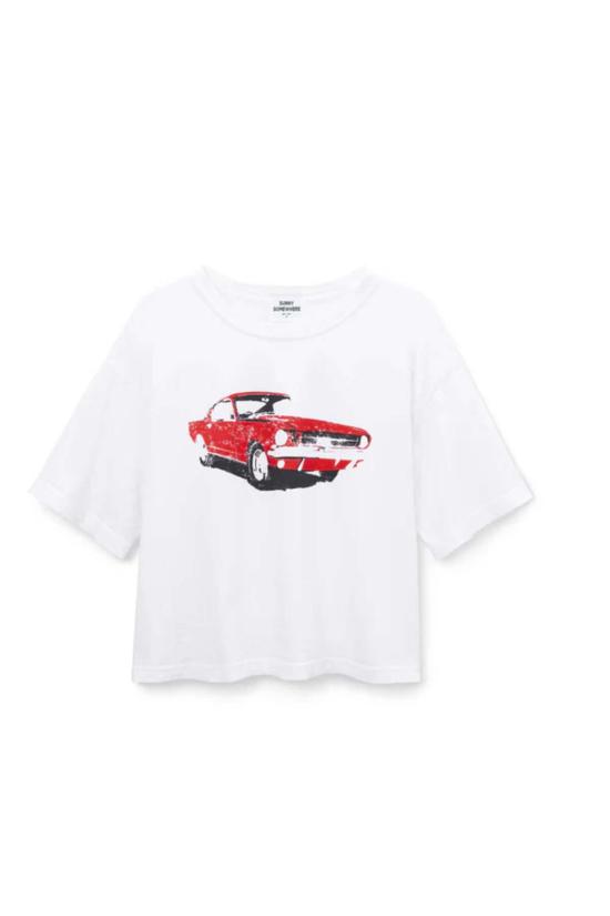  이퀘이션 반팔 티셔츠 방정식 Sunny Somewhere See Ya! Car Boyfriend Tee - EQUATION