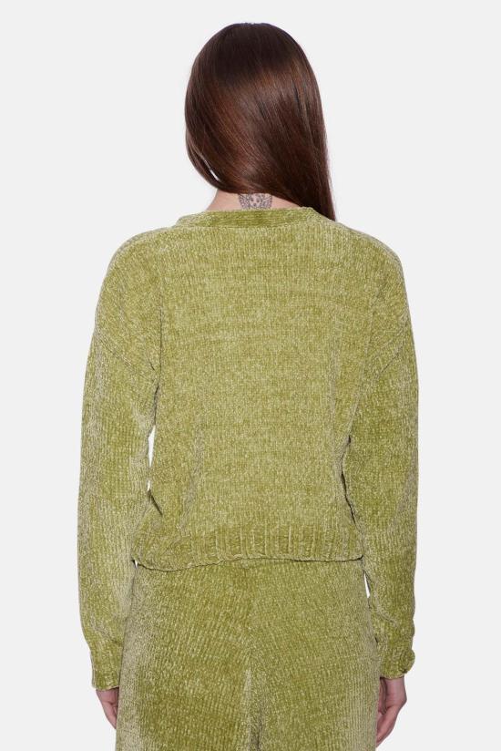  더 타일 클럽 가디건 타일 클럽 아델 셰닐 카디건 펀 그린 - THE TILE CLUB