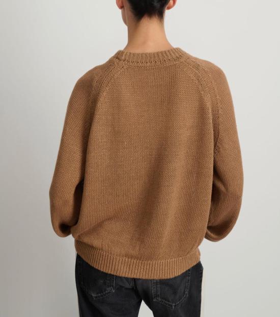  비사이드 풀오버 B 사이드 린드 니트 크루 캐멀 리넨 - B SIDES