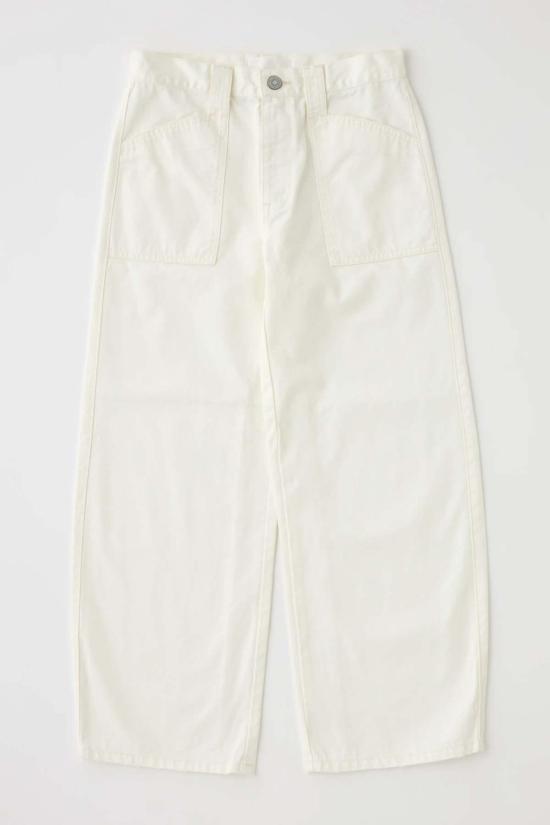  마우지 스트레이트 팬츠 Moussy Mv Malba 거셋 카고  화이트 - MOUSSY