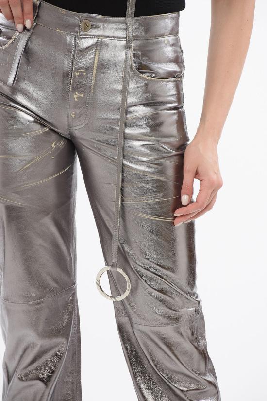  디 아티코 가죽 팬츠 246WCP158A094D 002 Silver - THE ATTICO