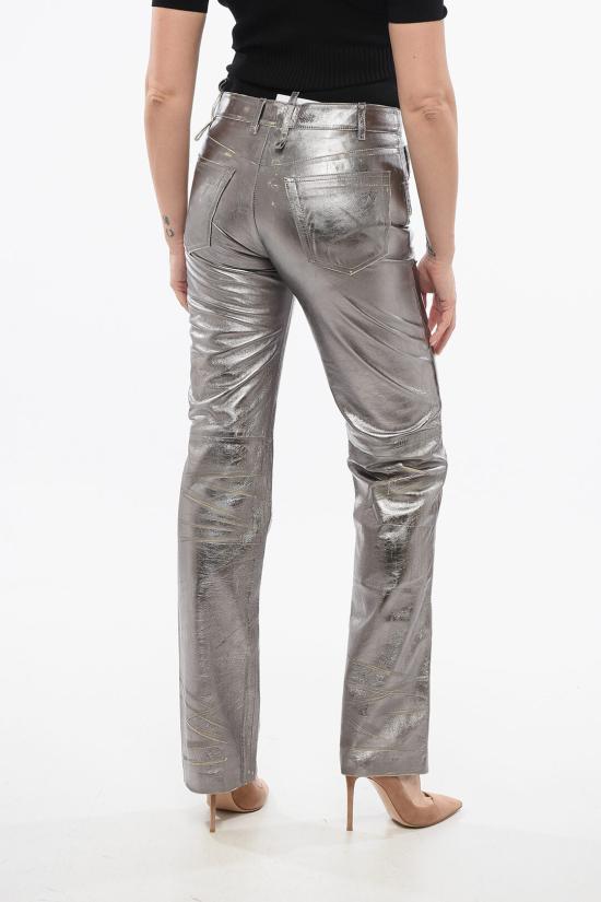  디 아티코 가죽 팬츠 246WCP158A094D 002 Silver - THE ATTICO