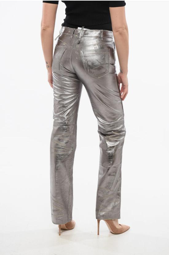  디 아티코 가죽 팬츠 246WCP158A094D 002 Silver - THE ATTICO