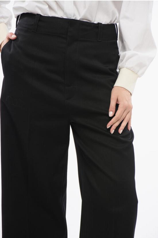  보테가베네타 스트레이트 팬츠 779519VKIS0 1000 Black - BOTTEGA VENETA