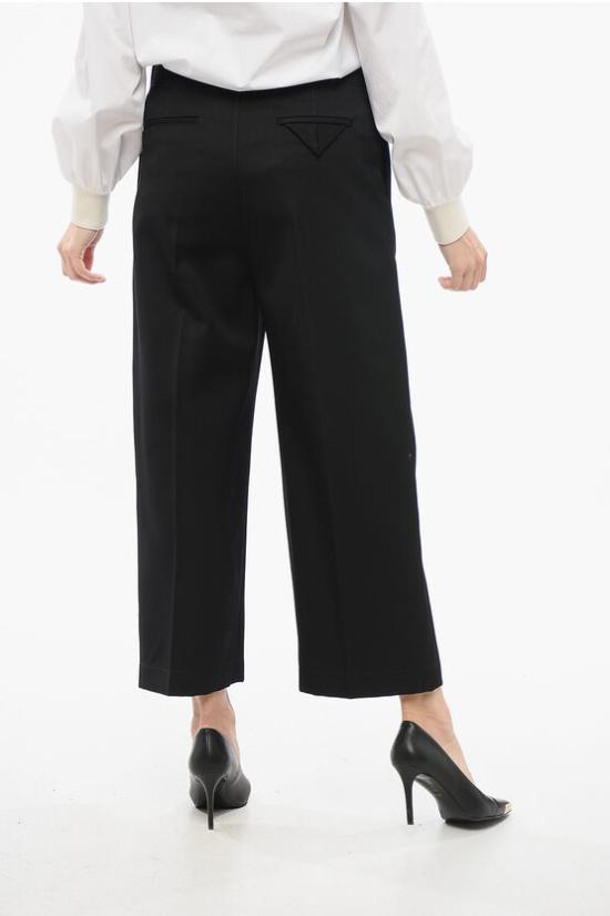  보테가베네타 스트레이트 팬츠 779519VKIS0 1000 Black - BOTTEGA VENETA