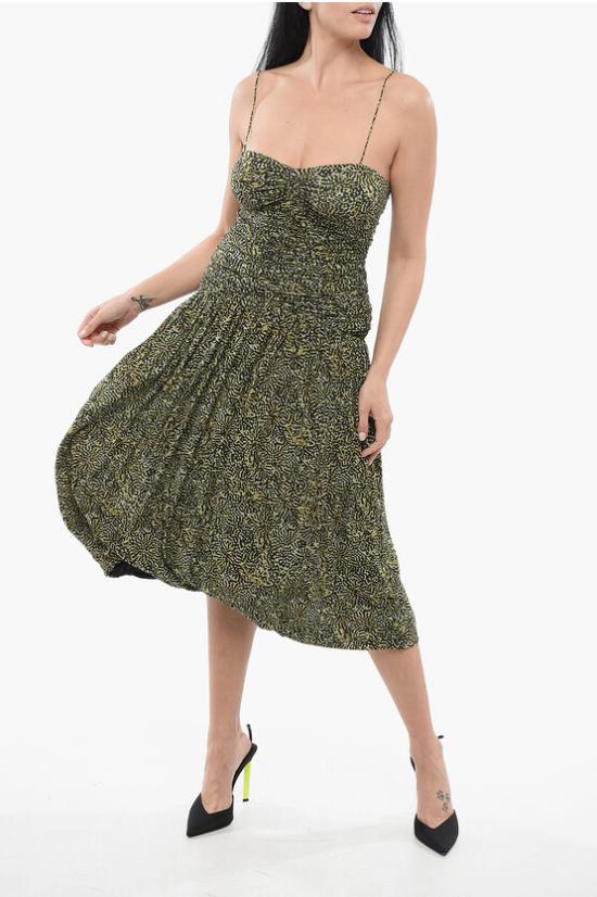  이자벨마랑 미디 원피스 24PRO0379FAB1K02I BKYW Giallo Verde Multicolor