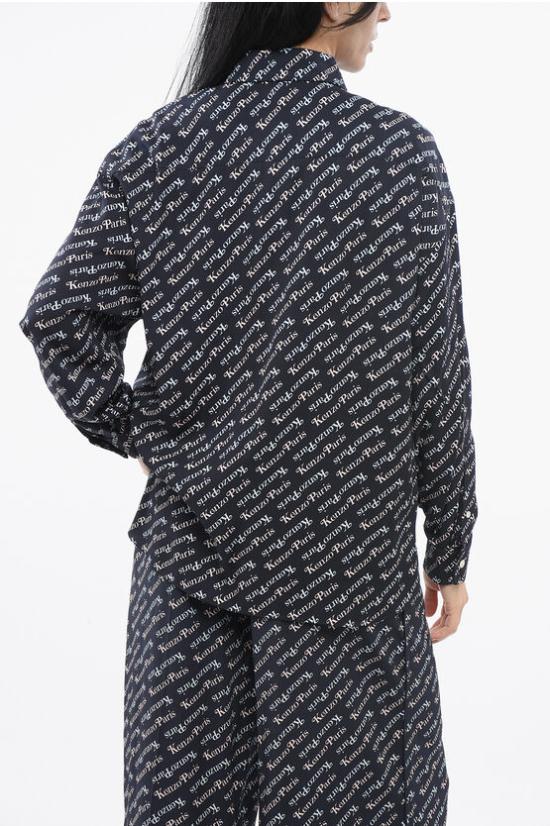  겐조 셔츠 FE52CH247 9S3 77 Blue - KENZO