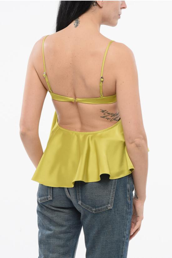  디 아티코 민소매 티셔츠 242WCT232E093 080 Yellow - THE ATTICO