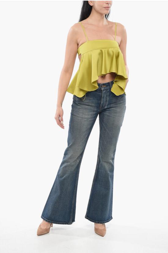  디 아티코 민소매 티셔츠 242WCT232E093 080 Yellow - THE ATTICO