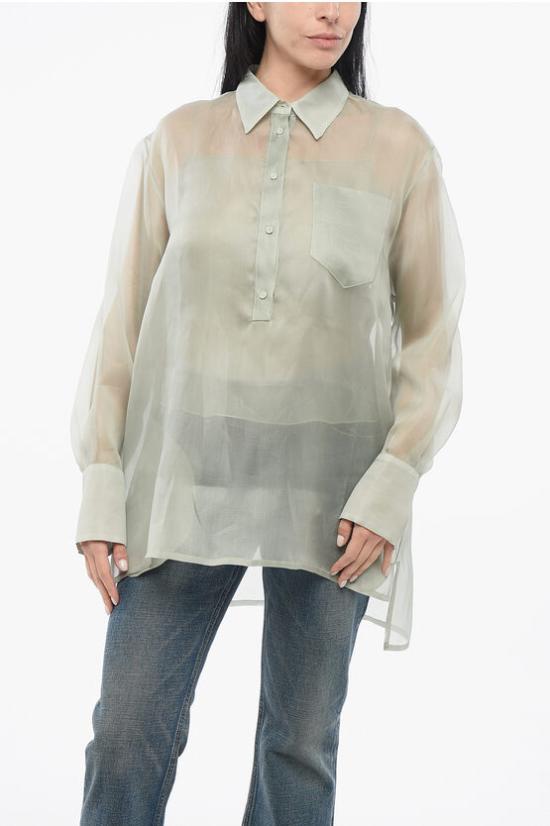  슈퍼 블론드 블라우스 SHIRTVTANKTOPCOL17 Green