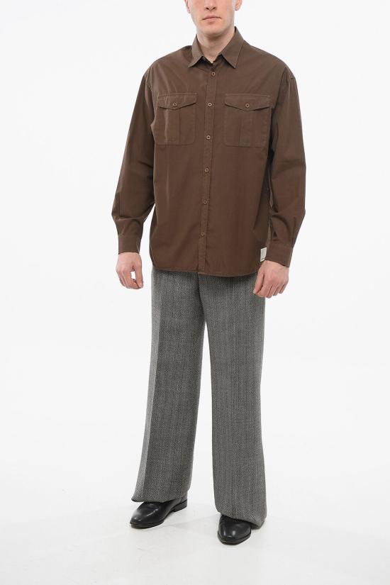  알마니 긴팔 셔츠 3D1C7F1K2RZ04B0 Brown - ARMANI