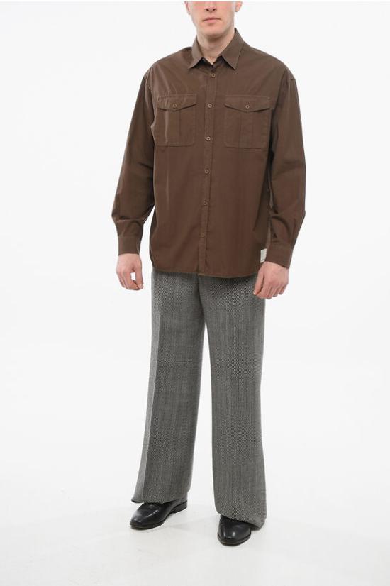  알마니 긴팔 셔츠 3D1C7F1K2RZ04B0 Brown - ARMANI