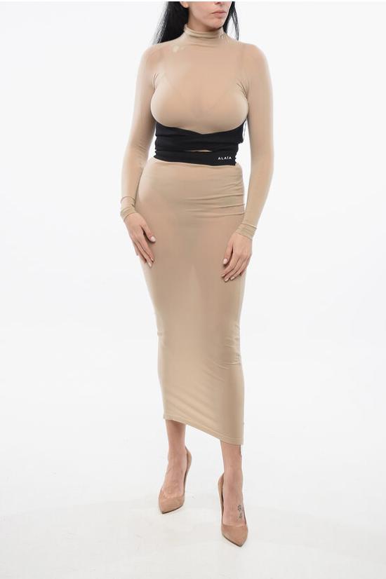  알라이아 원피스 AA9R23844M827 0 178 Beige