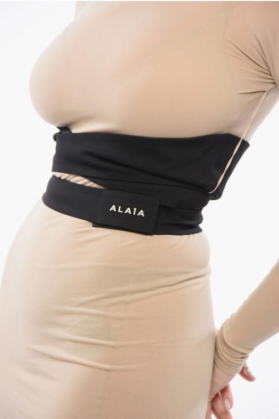  알라이아 원피스 AA9R23844M827 0 178 Beige - ALAIA