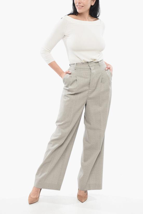  아미 스트레이트 팬츠 FTR418 WV0038 096 Gray - AMI