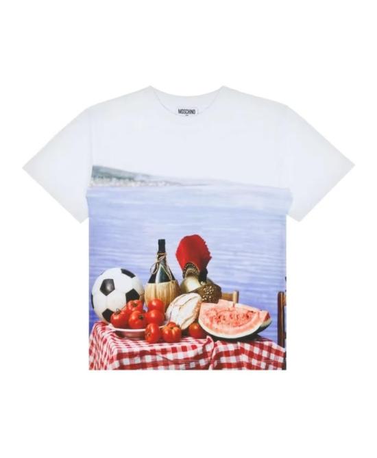 25SS 모스키노 반팔 티셔츠 251ZZ07020241 1001 White