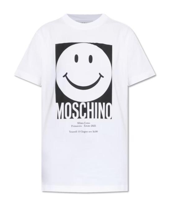 25SS 모스키노 반팔 티셔츠 251ZZ07230241 1001 White