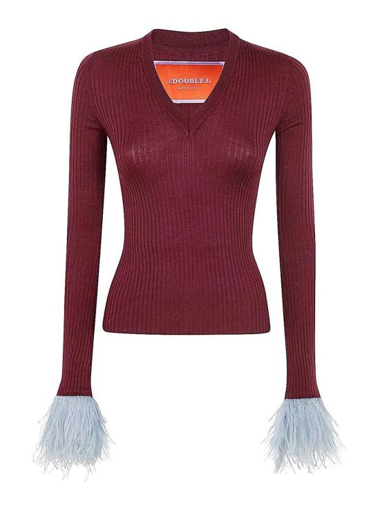  라 더블제이 긴팔 티셔츠 PUL0206KNI122VA276RE02 Red