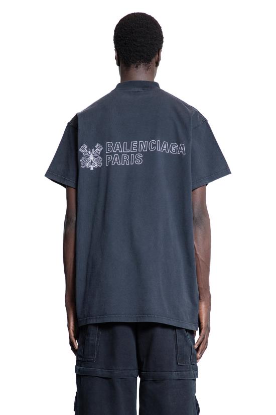 25SS 발렌시아가 반팔 티셔츠 787349 TRVU5 9374 BLACK DOM - BALENCIAGA